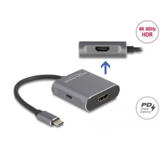 DELOCK USB Type-C megosztó (DP Alt Mode) - 2 x HDMI MST USB Type-C PD-vel (87805) (DeLock87805) hub és switch