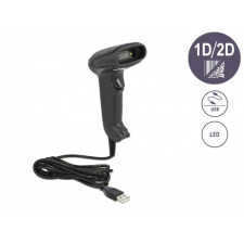 DELOCK USB vonalkódolvasó 1D és 2D kapcsolódó kábellel - German Version vonalkódolvasó