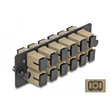 DELOCK Üvegszálas Adapter Panel SC Simplex OM1 / OM2 12 Port bézs egyéb hálózati eszköz