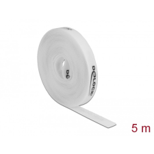 DELOCK Velcro fehér ragasztó szalag guriga Hx 5 m x Sz 15 mm villanyszerelés
