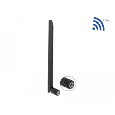 DELOCK WLAN 802.11 ac/ax/a antenna RP-SMA apa 5 dBi 20 cm hosszú kétirányú billenő csatlakozással ha egyéb hálózati eszköz