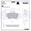 DELPHI fékbetétkészlet, tárcsafék LP1398