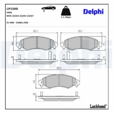 DELPHI fékbetétkészlet, tárcsafék LP1500 autóalkatrész