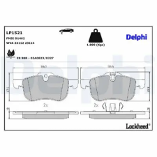 DELPHI fékbetétkészlet, tárcsafék LP1521 autóalkatrész