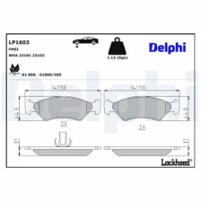 DELPHI fékbetétkészlet, tárcsafék LP1603 autóalkatrész
