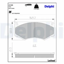 DELPHI fékbetétkészlet, tárcsafék LP180 autóalkatrész