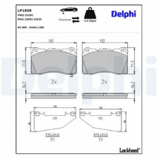 DELPHI fékbetétkészlet, tárcsafék LP1858 autóalkatrész