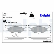 DELPHI fékbetétkészlet, tárcsafék LP204 autóalkatrész