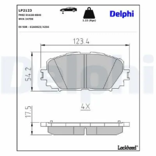 DELPHI fékbetétkészlet, tárcsafék LP2123 autóalkatrész