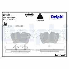 DELPHI fékbetétkészlet, tárcsafék LP2139 autóalkatrész