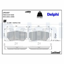 DELPHI fékbetétkészlet, tárcsafék LP2157 autóalkatrész