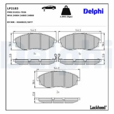DELPHI fékbetétkészlet, tárcsafék LP2183 autóalkatrész