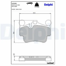 DELPHI fékbetétkészlet, tárcsafék LP2236 autóalkatrész