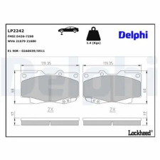 DELPHI fékbetétkészlet, tárcsafék LP2242 autóalkatrész