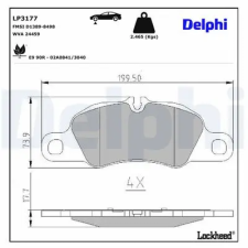 DELPHI fékbetétkészlet, tárcsafék LP3177 autóalkatrész