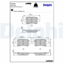 DELPHI fékbetétkészlet, tárcsafék LP3218 autóalkatrész