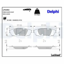 DELPHI fékbetétkészlet, tárcsafék LP3392 autóalkatrész