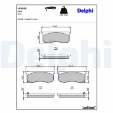 DELPHI fékbetétkészlet, tárcsafék LP3509 autóalkatrész
