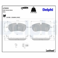 DELPHI fékbetétkészlet, tárcsafék LP3835 autóalkatrész
