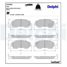 DELPHI fékbetétkészlet, tárcsafék LP3905 autóalkatrész