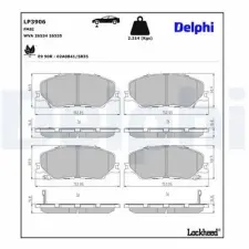 DELPHI fékbetétkészlet, tárcsafék LP3906 fékbetét