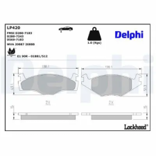 DELPHI fékbetétkészlet, tárcsafék LP420 fékbetét