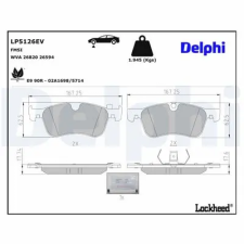 DELPHI fékbetétkészlet, tárcsafék LP5126EV autóalkatrész