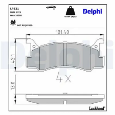 DELPHI fékbetétkészlet, tárcsafék LP521 autóalkatrész