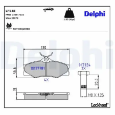 DELPHI fékbetétkészlet, tárcsafék LP548 autóalkatrész