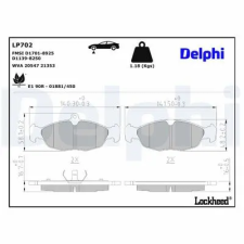 DELPHI fékbetétkészlet, tárcsafék LP702 autóalkatrész