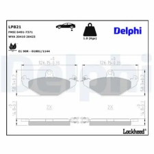 DELPHI fékbetétkészlet, tárcsafék LP821 autóalkatrész