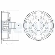 DELPHI fékdob BFR622 autóalkatrész