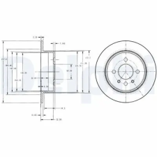 DELPHI féktárcsa BG2202 autóalkatrész