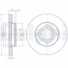 DELPHI féktárcsa BG2272 autóalkatrész