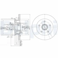 DELPHI féktárcsa BG2468 autóalkatrész