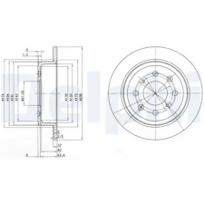DELPHI féktárcsa BG2538 autóalkatrész