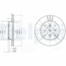 DELPHI féktárcsa BG2583 autóalkatrész