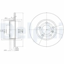 DELPHI féktárcsa BG2622 autóalkatrész