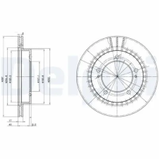 DELPHI féktárcsa BG3158 autóalkatrész