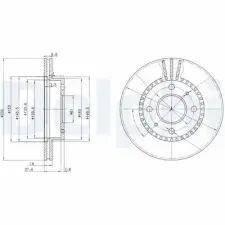 DELPHI féktárcsa BG3206 autóalkatrész