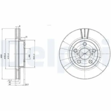 DELPHI féktárcsa BG3347 autóalkatrész