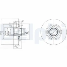 DELPHI féktárcsa BG3360 autóalkatrész