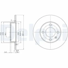 DELPHI féktárcsa BG3505 autóalkatrész