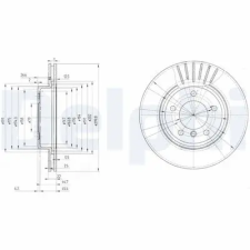 DELPHI féktárcsa BG3527C autóalkatrész