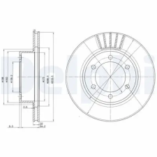 DELPHI féktárcsa BG3535 autóalkatrész