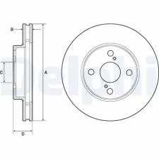 DELPHI féktárcsa BG3734 autóalkatrész