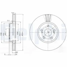 DELPHI féktárcsa BG3823 autóalkatrész