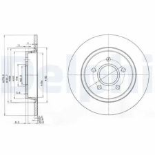 DELPHI féktárcsa BG3897C autóalkatrész