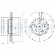 DELPHI féktárcsa BG3978 autóalkatrész