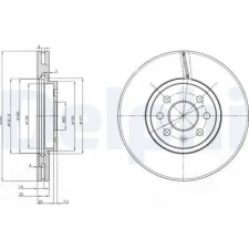 DELPHI féktárcsa BG3989 autóalkatrész